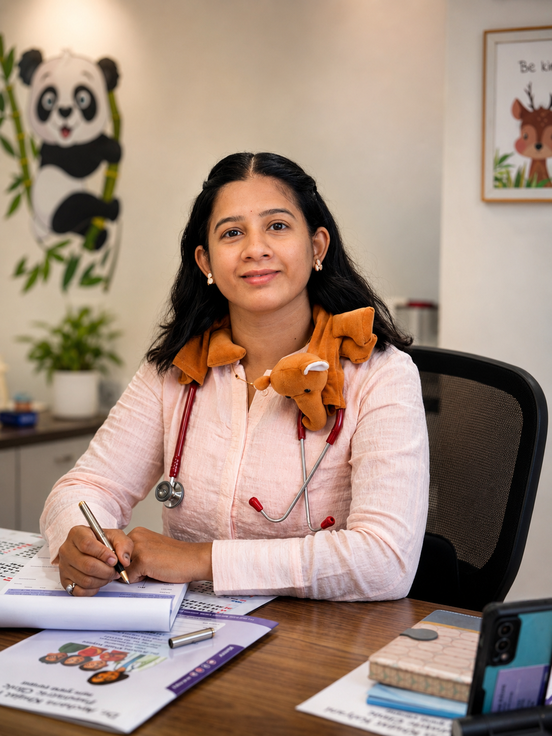 Dr. Archana at the clinic