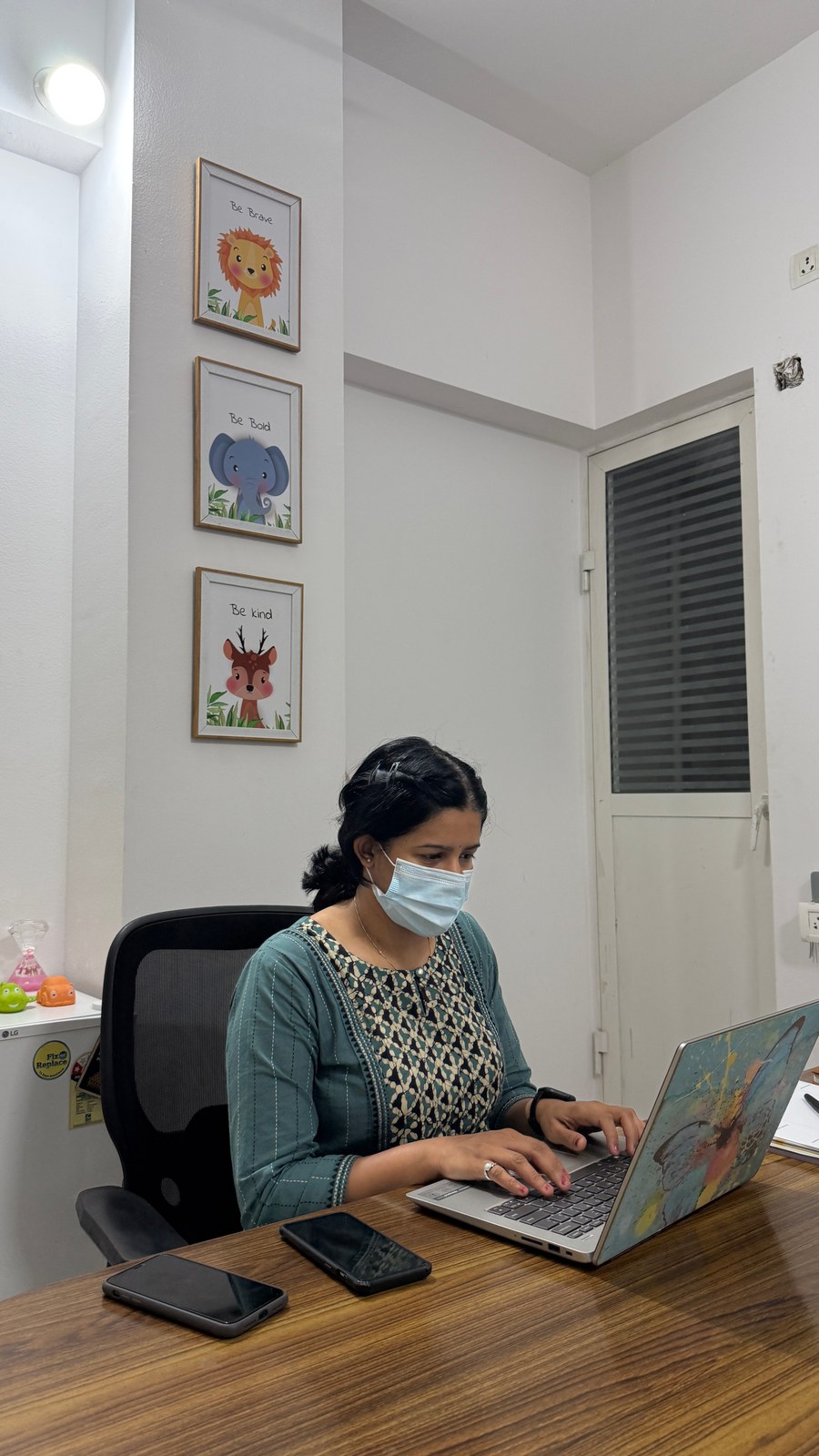 A moment at the paediatric clinic