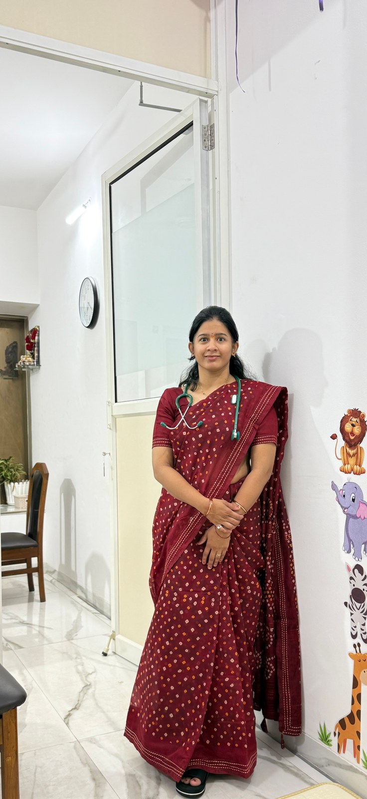 A moment at the paediatric clinic